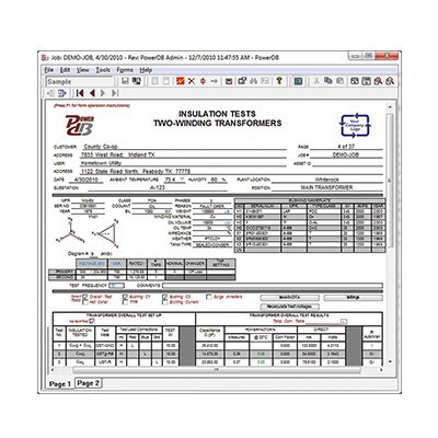 MEGGER PowerDB Pro驗(yàn)收維護(hù)測(cè)試數(shù)