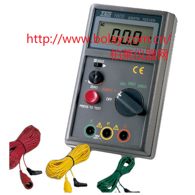 泰仕TES-1605數位接地電阻計|TES160