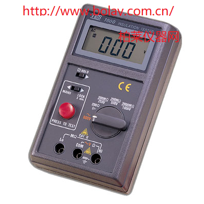 泰仕TES-1600數位式絕緣測試器|TES1